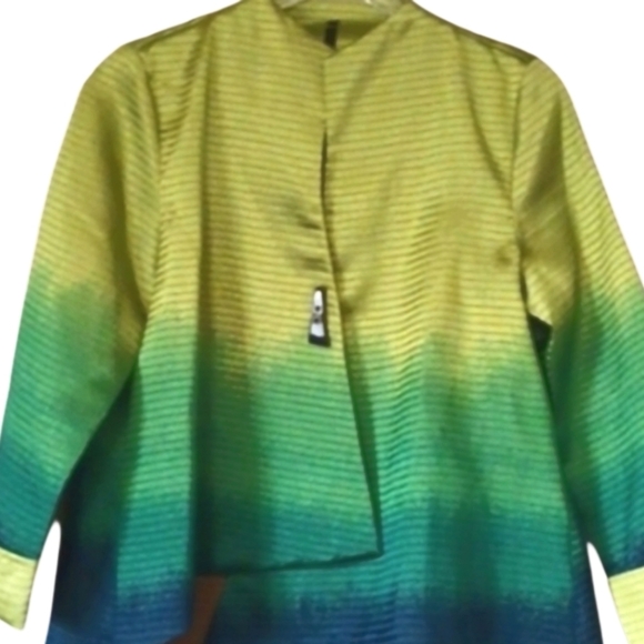 PATCHINGTON Ombre Satin Textured Single Button Jacket Medium. - Picture 3 of 5